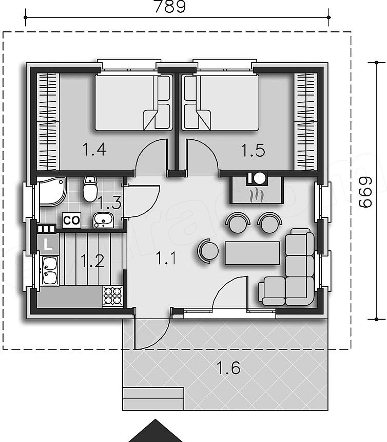 Simpatico 2-43-55 планировка Simpatico 2-43-55 планировка